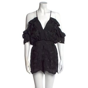 NWT ALICE MCCALL BLACK FLORAL V NECK ROMPER